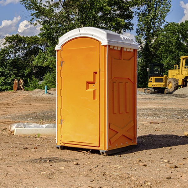 how often are the portable restrooms cleaned and serviced during a rental period in Del Rio TN